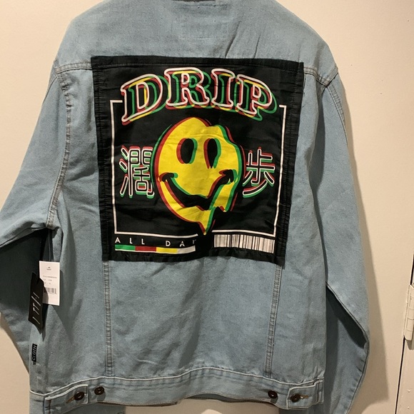 Brooklyn Cloth Mfg Co XL NWT Drip Denim Jacket - Picture 9 of 10